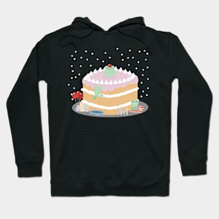 Cute frog cake birthday party Hoodie